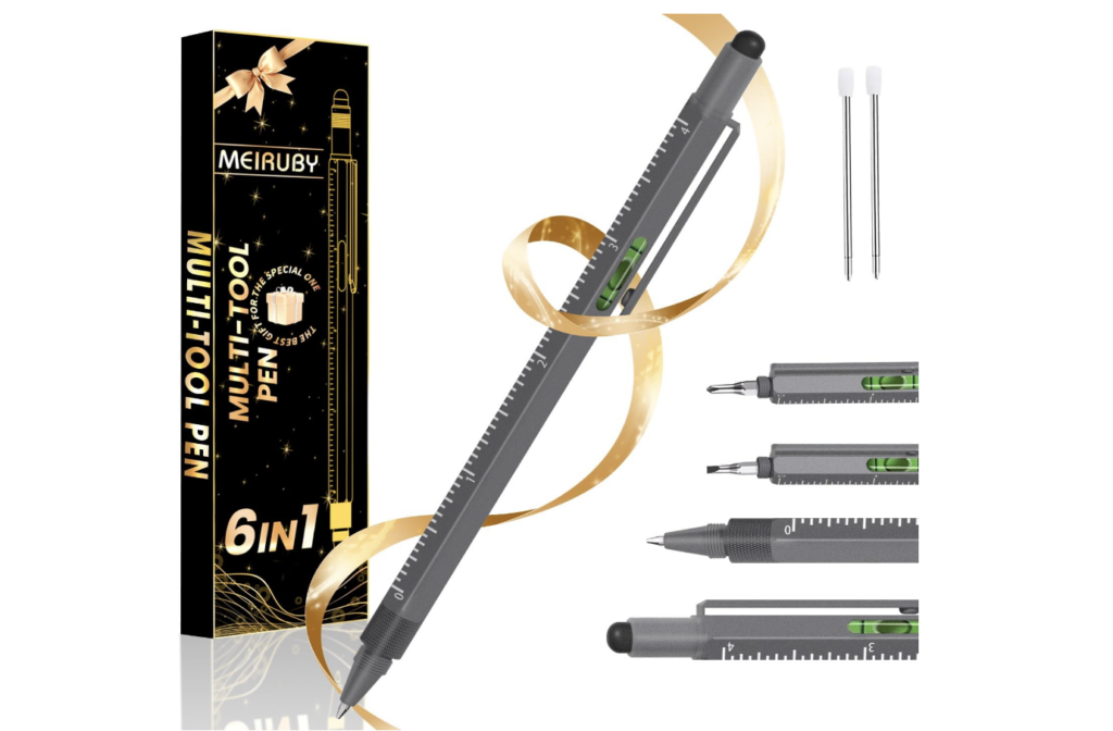 6 in 1 Multitool Pen Gifts for Him, gifts for men under $50